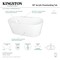 Aqua Eden Freestanding Bathtubs, 55.13 L, 27.38 W, White, Acrylic VT7DE552823 - alternate 2